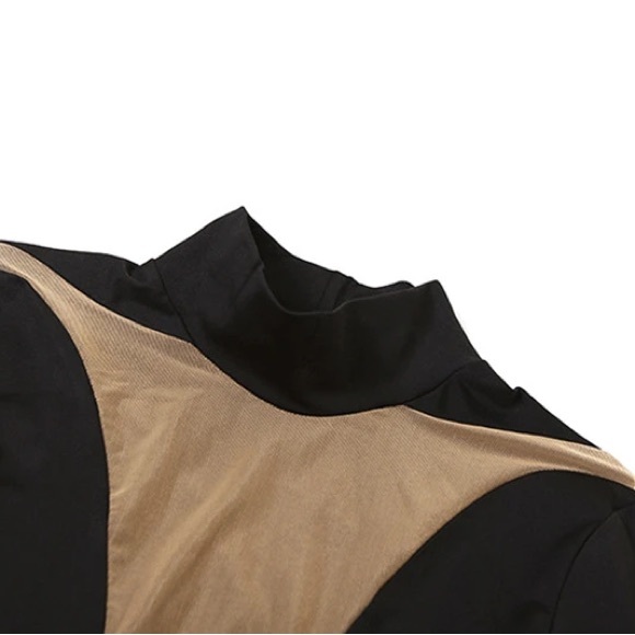 MICAS Stylish Mesh Patchwork Bodysuit - Picture 10 of 16